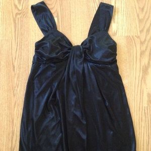 Black silky dress