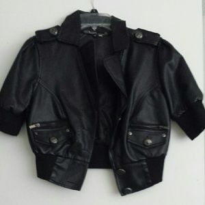 A pleather jacket