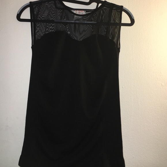 Black Sheer Top