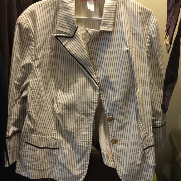 Amazing Anne Klein Striped Jacket Size 20W