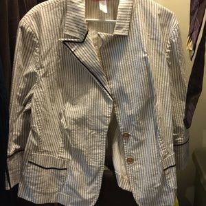 Amazing Anne Klein Striped Jacket Size 20W