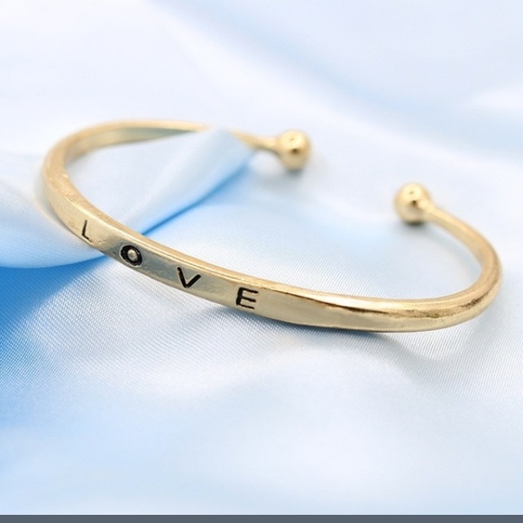 Stainless Steel "LOVE" Bracelet 1 rose gold left - Picture 2 of 4