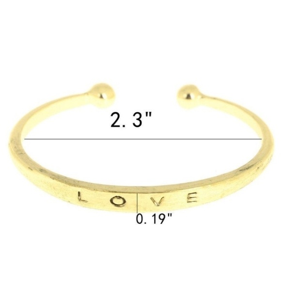 Stainless Steel "LOVE" Bracelet 1 rose gold left - Picture 4 of 4