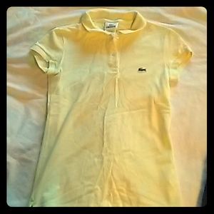 Lacoste light yellow polo shirt.