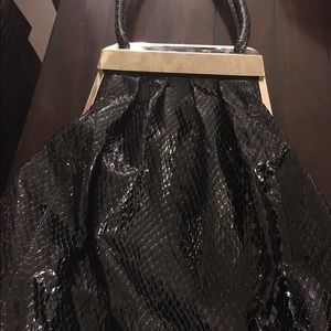 Crocodile leather hand bag
