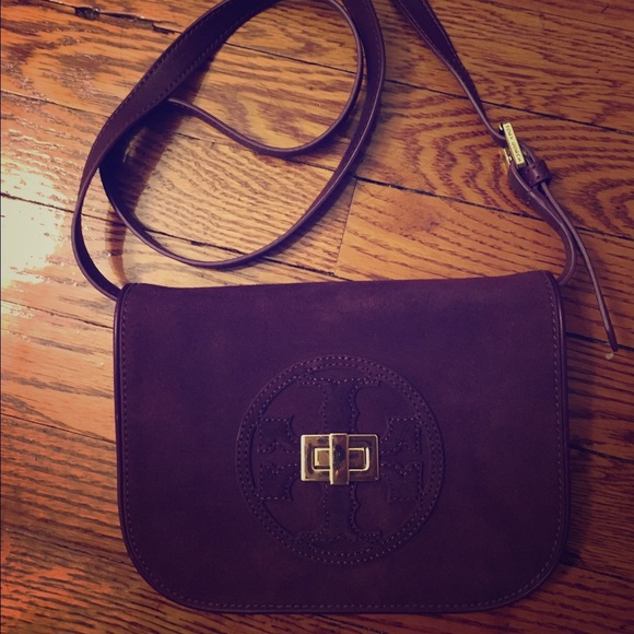 Tory Burch Gloria suede/leather Clutch