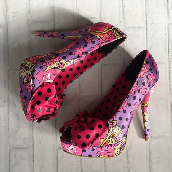 Iron fist skull fiesta skull platform polka dot - Picture 2 of 4