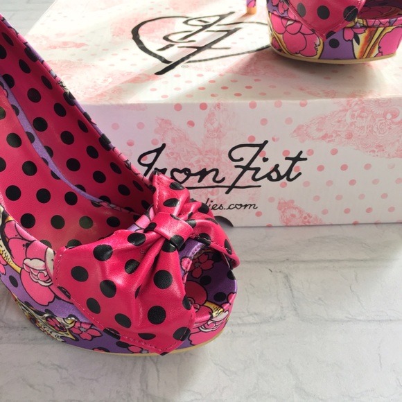Iron fist skull fiesta skull platform polka dot - Picture 4 of 4