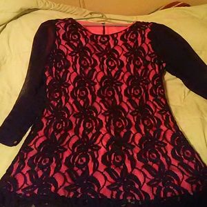 $5.00 off Hot pink and lace dress