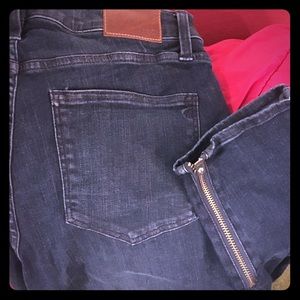 Madewell zip bottom skinny skinny jeans