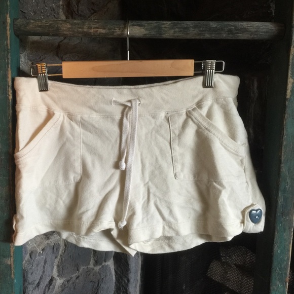 White Shorts / Blue Side Buttons Sz L