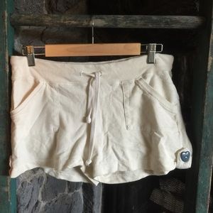 White Shorts / Blue Side Buttons Sz L