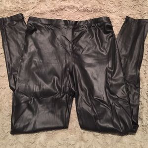 Fun fake leather leggings