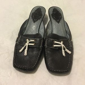Black Indigo Mules