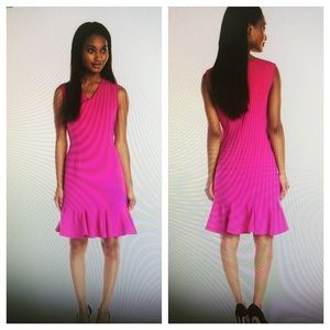 Pink Nine West Fit and Flare Dress