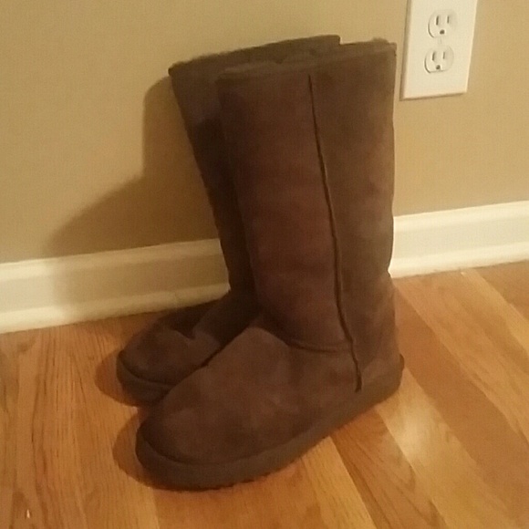 Chocolate brown tall uggs