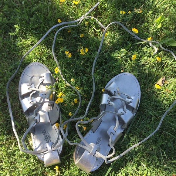 madewell silver gladiator sandals