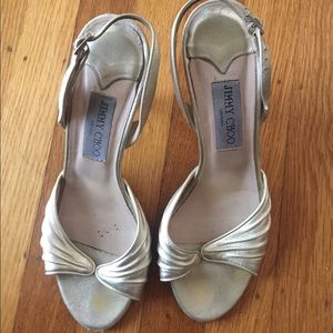 Jimmy Choo Gold King Slingback 38.5