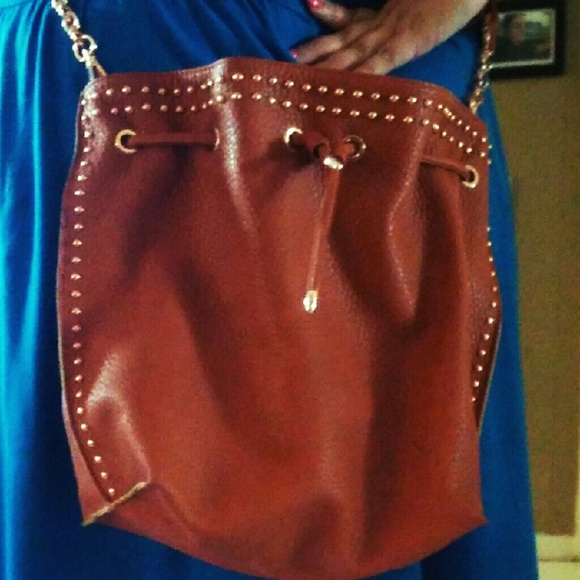 Deux Lux Cognac Crossbody Bucket bag - Picture 1 of 4