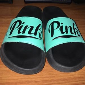 Victoria secret pink  (blue slides shoes)
