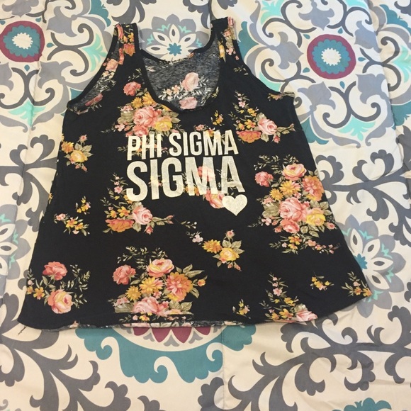Flower print Phi Sigma Sigma tank!