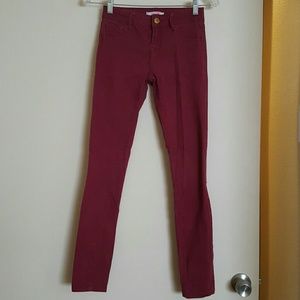 Red skinny jeans