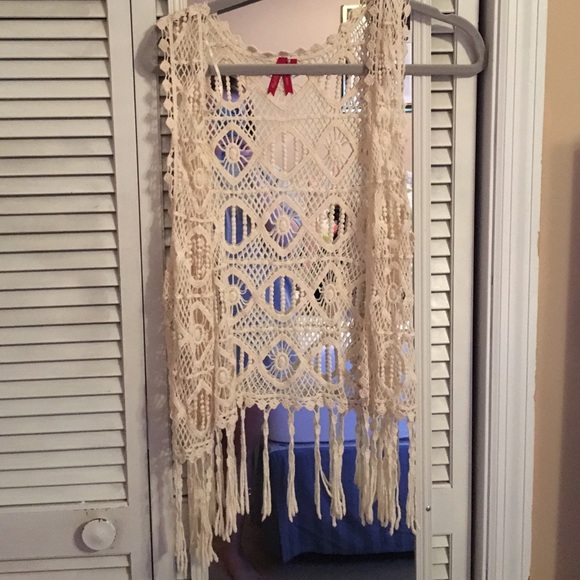 off-white crochet vest