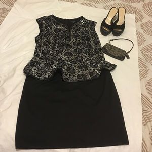 Black and white Midi  Dress NWOT
