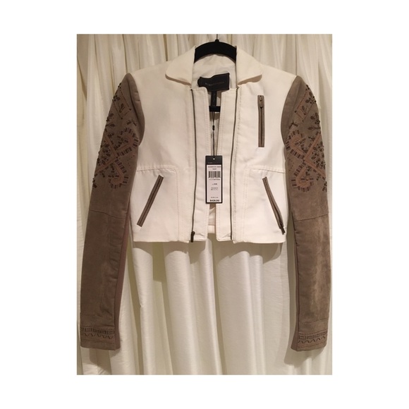 BCBGMaxAzria WHITE KHAKI NASH JACKET