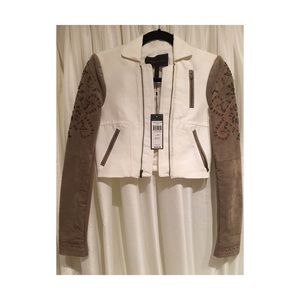BCBGMaxAzria WHITE KHAKI NASH JACKET