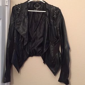 Black leather jacket