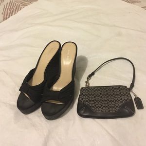 Black Nine West wedge Sandals
