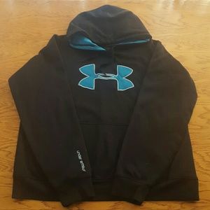 Under Armour Black & Turquoise Hoodie