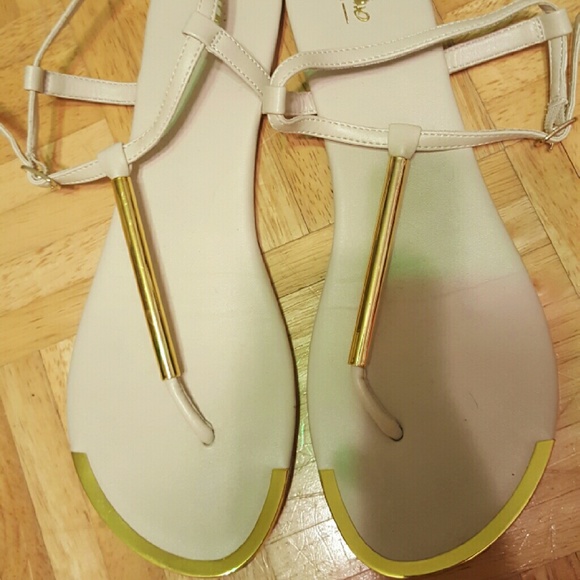 White and Gold sandals