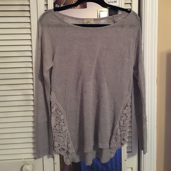 Grey Embroidered Long-Sleeve Shirt