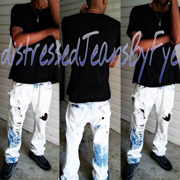 Distress customized jeans