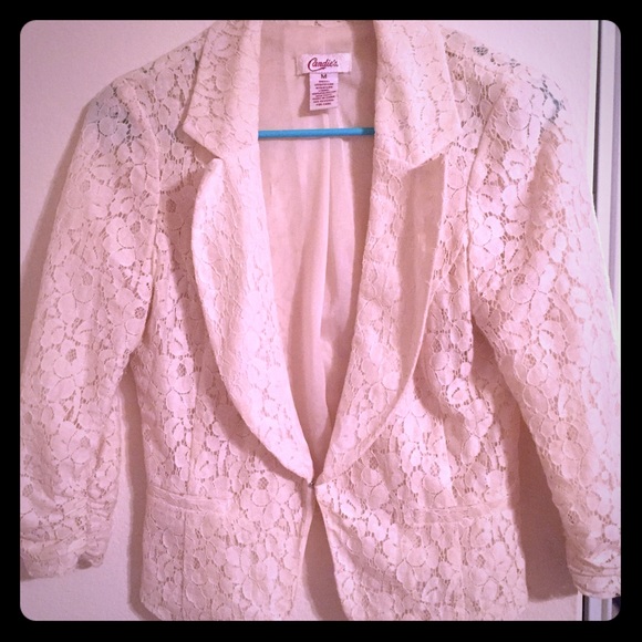 Candies lace crochet blazer