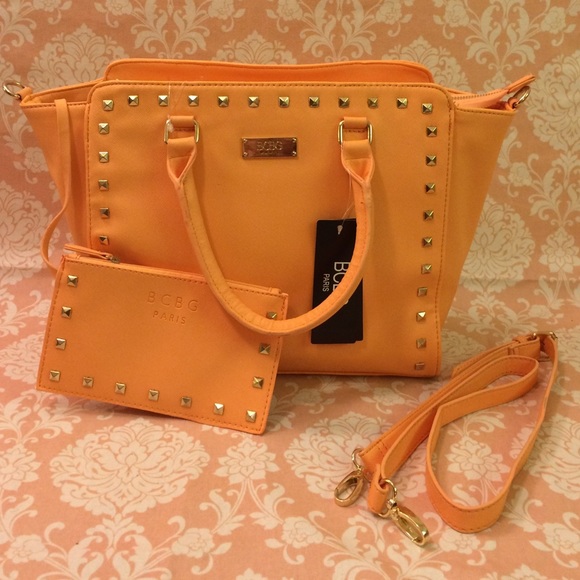 Large BCBG Purse Orange Sherbert