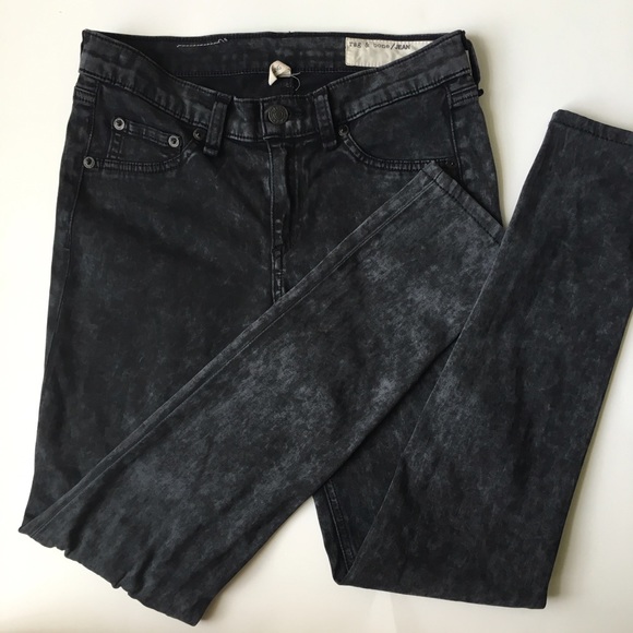 rag & bone Denim - Rag & Bone Legging Jeans in Rosebowl Black