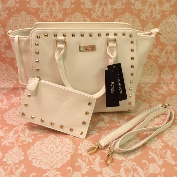 Large BCBG PARIS Purse White