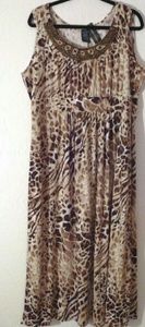 22/24 3X Cute Animal Print Maxi Dress