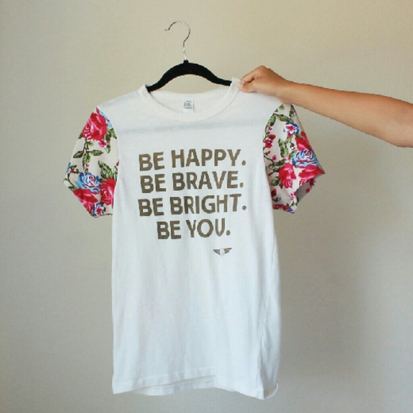 Flybird Apparel "Be happy be brave" tee.
