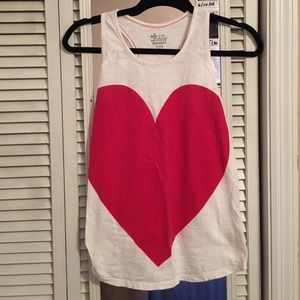 Heart White Tank top