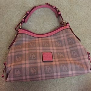 Pink checked Dooney and Bourke Handbag