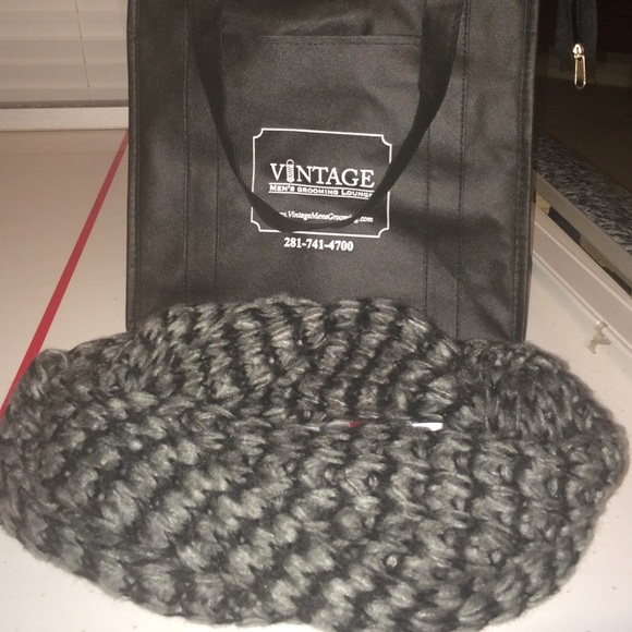 Black gray & silver infinity scarf.
