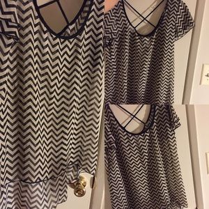 Hi-low chevron style top