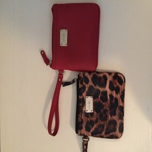 Nine West cheetah clutch wristlet