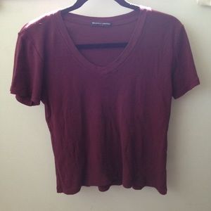 Brandy maroon shirt/crop top.
