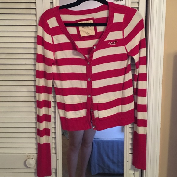 Pink & White Striped Sweater