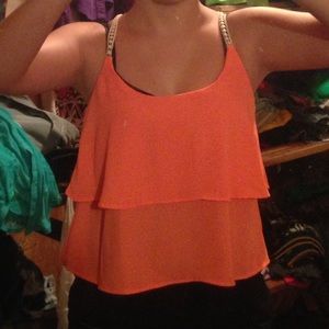 Bright pink tank top